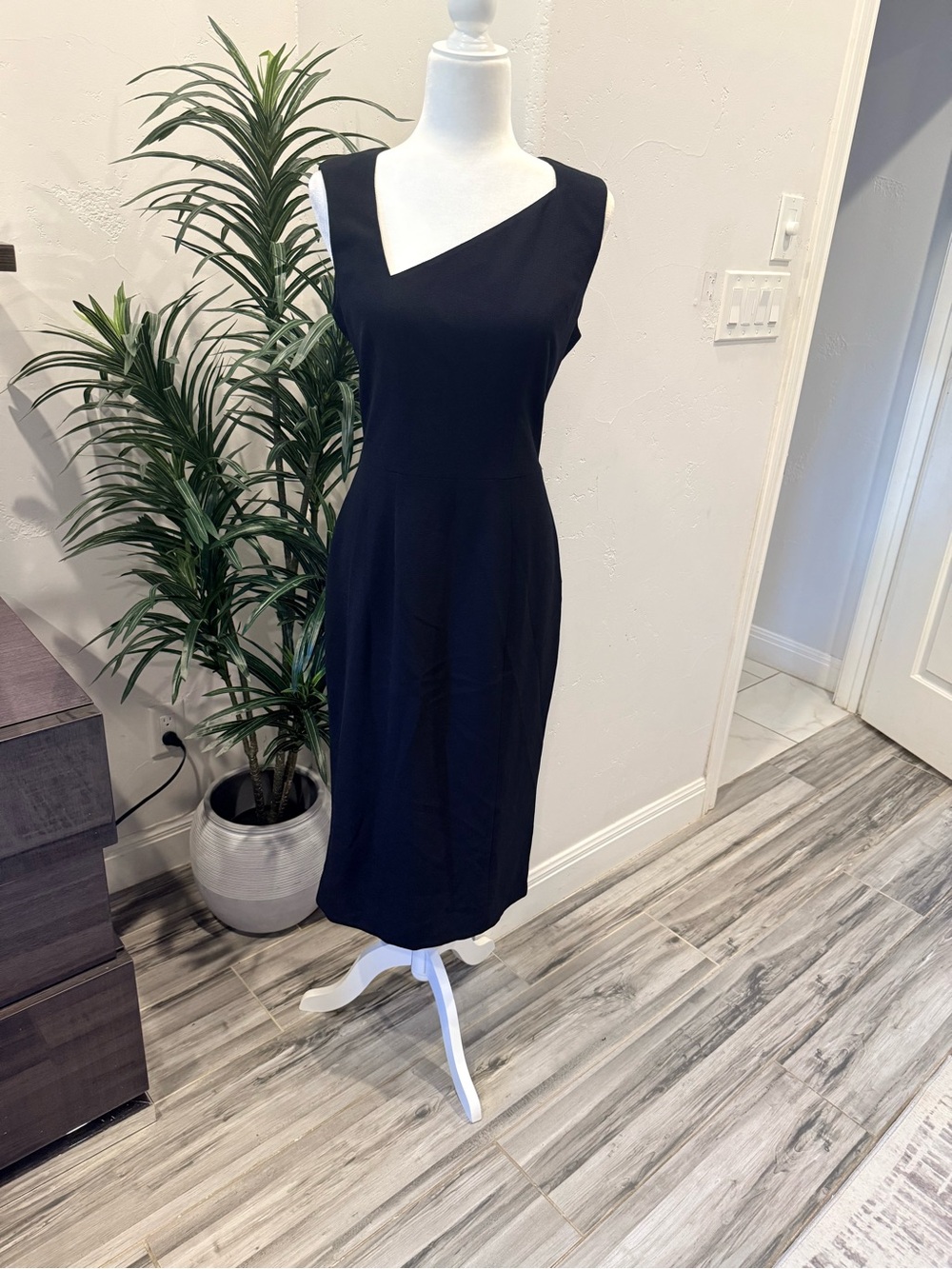 Dress the Population Black One-Shoulder Sheath Dress NWT